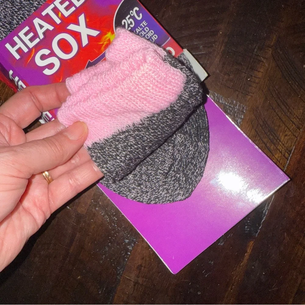 Women Heated Sox Thermal Insulated Winter Heavy Duty Thick Crew Socks 9-11 New